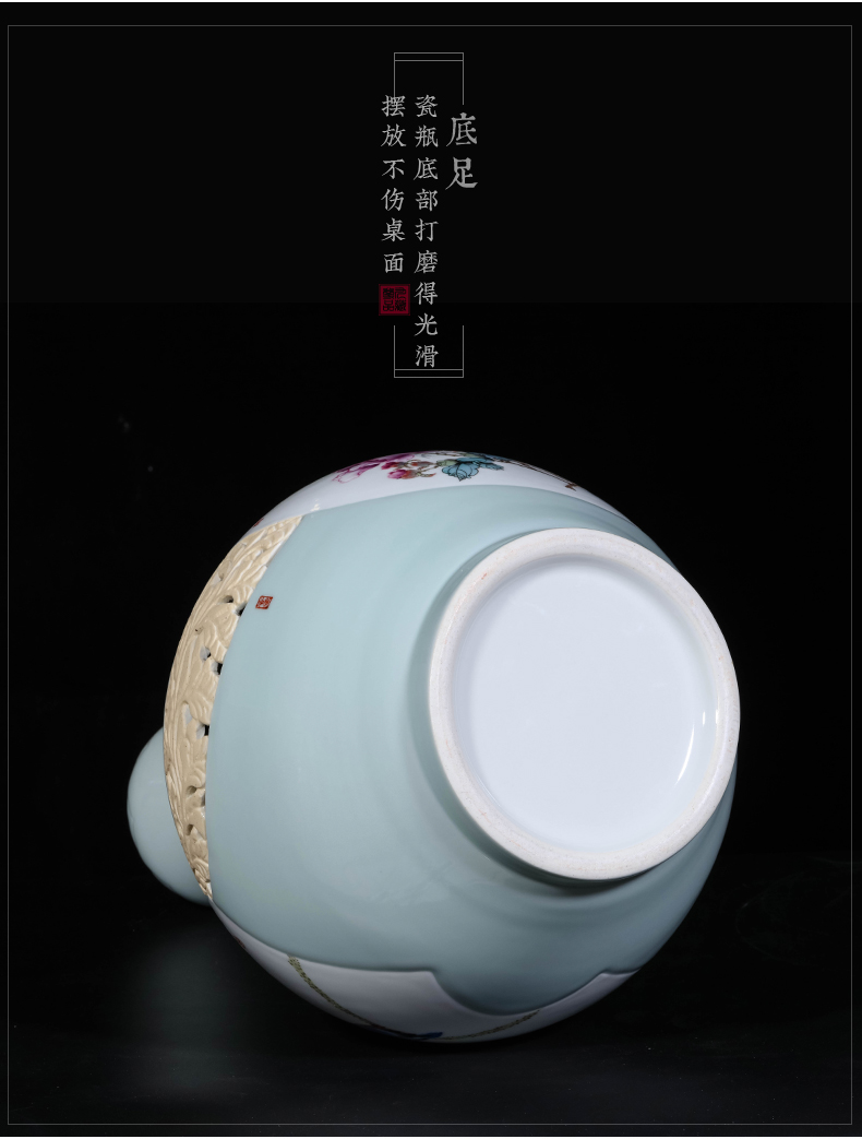 Jingdezhen ceramics masters hand - made the sitting room porch TV ark, vases, new Chinese style household decoration as furnishing articles