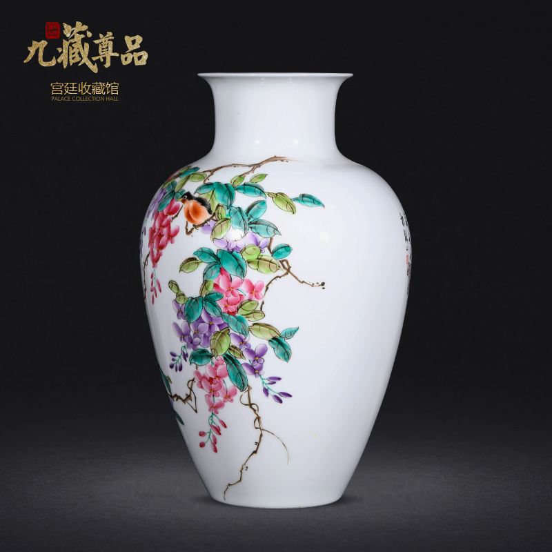 Jingdezhen ceramics vase hand - made pastel sabingga sukdun dergici jimbi painting of flowers and bottle of home sitting room collect adornment