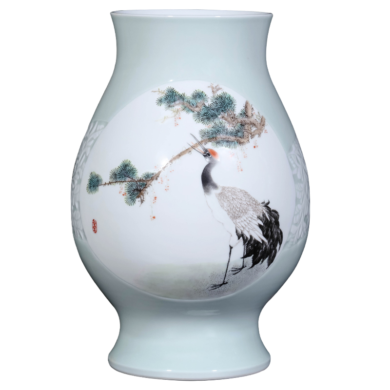 The Master of jingdezhen ceramics hand - made vases, new Chinese style living room porch TV ark, flower arranging decoration as furnishing articles
