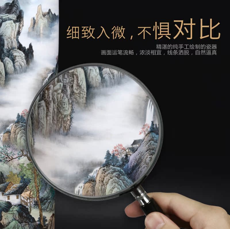 Jingdezhen ceramic dong - Ming li hand - made the master of landscape painting quiver Chinese style villa hotel, sitting room of large vase