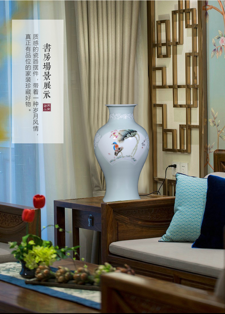 The Master of jingdezhen ceramics hand - made vases, new Chinese style living room porch TV ark, flower arranging decoration as furnishing articles