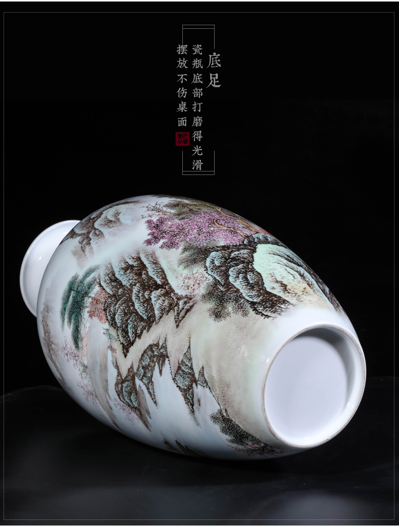 Dong - Ming li hand - made scenery vase of jingdezhen ceramics Chinese style living room TV ark, flower arranging porch is decorated furnishing articles