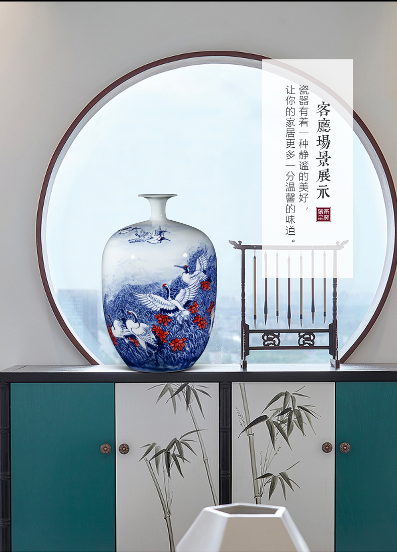 The Master of jingdezhen ceramics hand - made porcelain youligong vase Chinese style living room TV cabinet porch is decorated furnishing articles