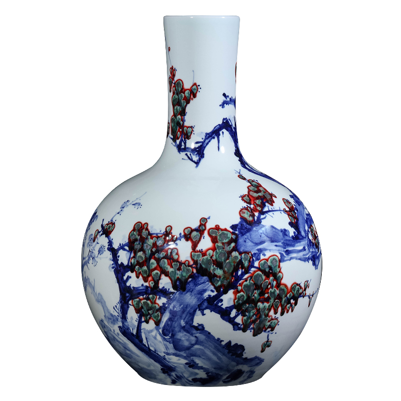 Dong - Ming li hand - made youligong tree of jingdezhen ceramics Chinese style living room TV cabinet porch is decorated furnishing articles