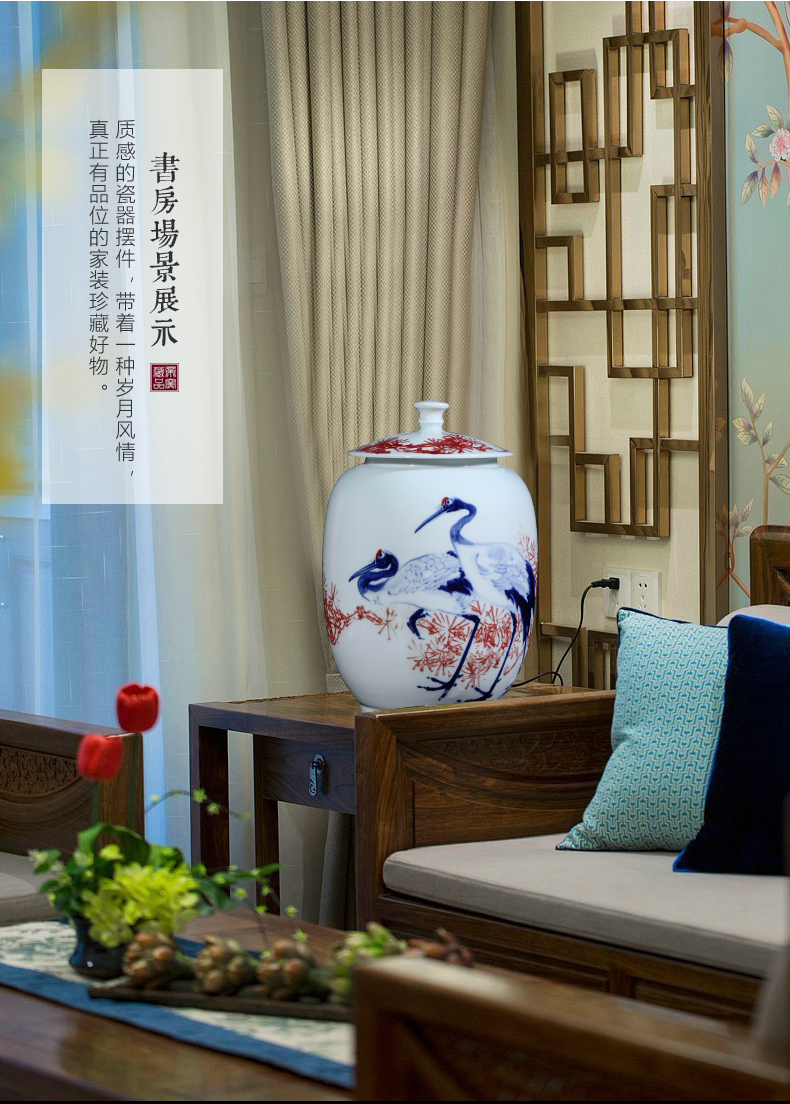 Dong - Ming li hand - made porcelain of jingdezhen ceramics youligong furnishing articles cover pot sitting room porch study Chinese style decoration