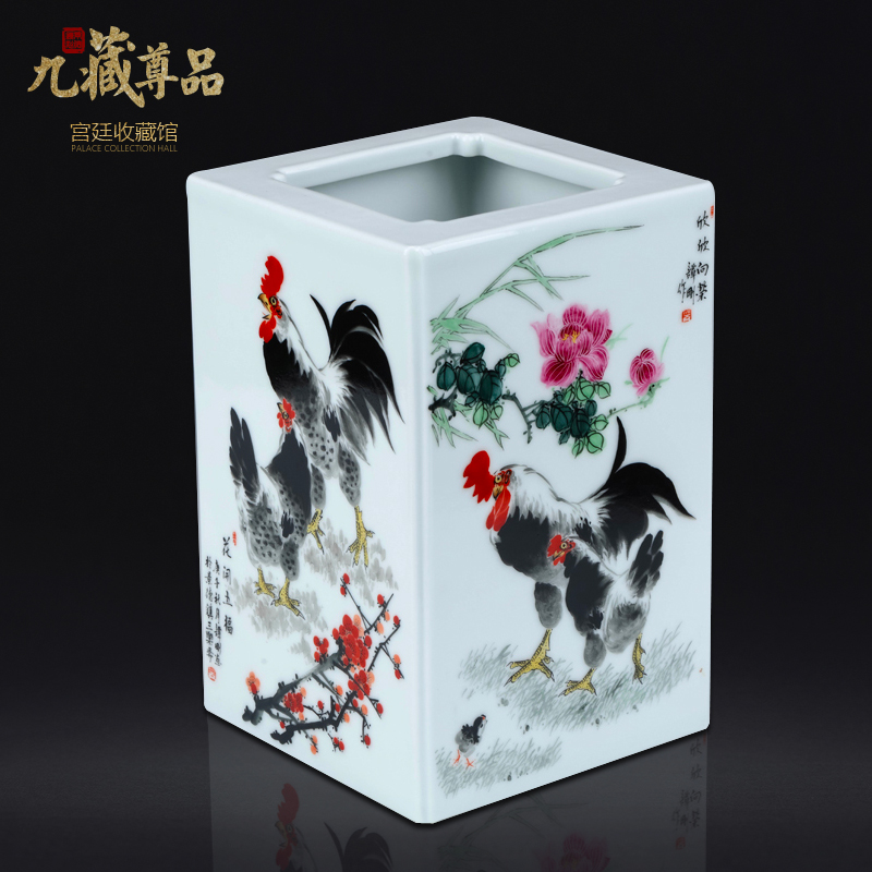 The Master of jingdezhen ceramics hand - made pastel rooster figure with Chinese style living room porch rich ancient frame decorative furnishing articles