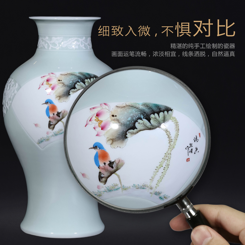 The Master of jingdezhen ceramics hand - made vases, new Chinese style living room porch TV ark, flower arranging decoration as furnishing articles