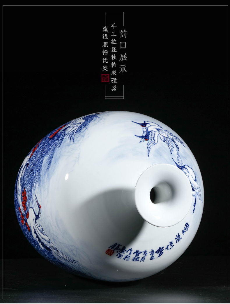 The Master of jingdezhen ceramics hand - made porcelain youligong vase Chinese style living room TV cabinet porch is decorated furnishing articles