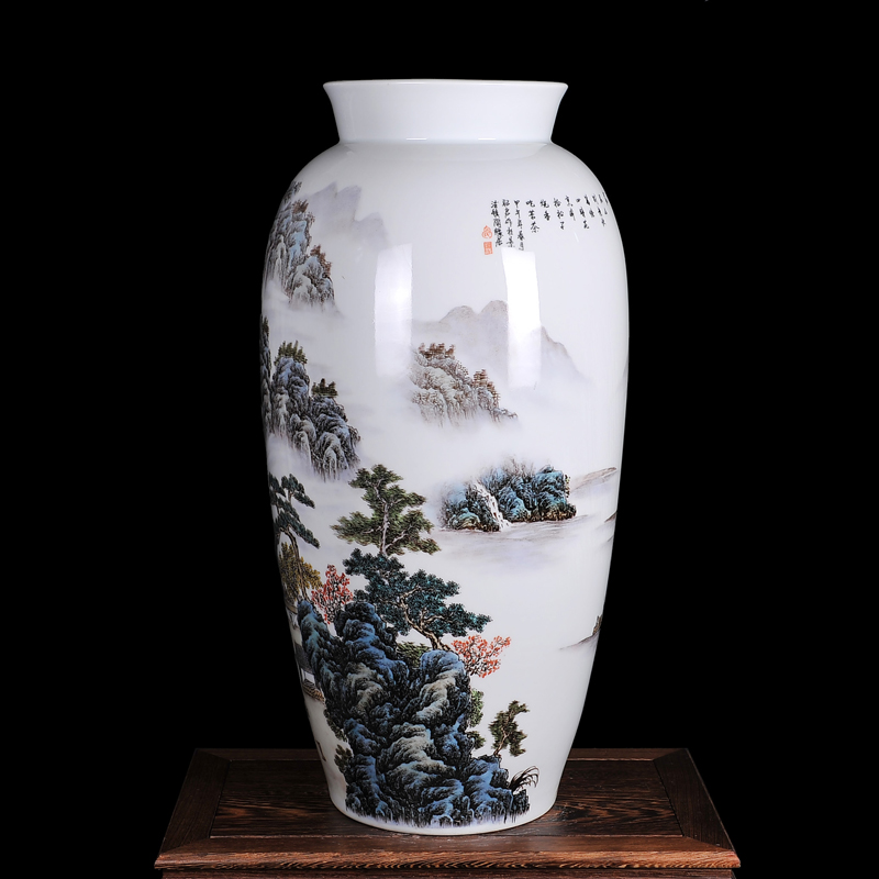 Jingdezhen ceramics Yu Zhao rev hand - made enamel vase khe sanh seclusion home sitting room handicraft furnishing articles