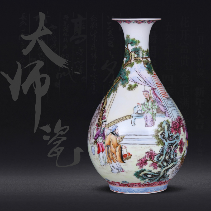 Jingdezhen ceramics twelve filial piety pastel hand - made vases furnishing articles sitting room flower arranging the modern home decoration decoration