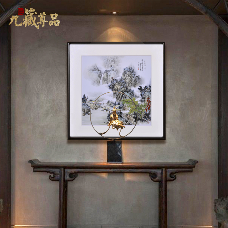 Jingdezhen ceramic dong - Ming li masters hand draw water trickling figure adornment porcelain plate paintings of Chinese style household decoration