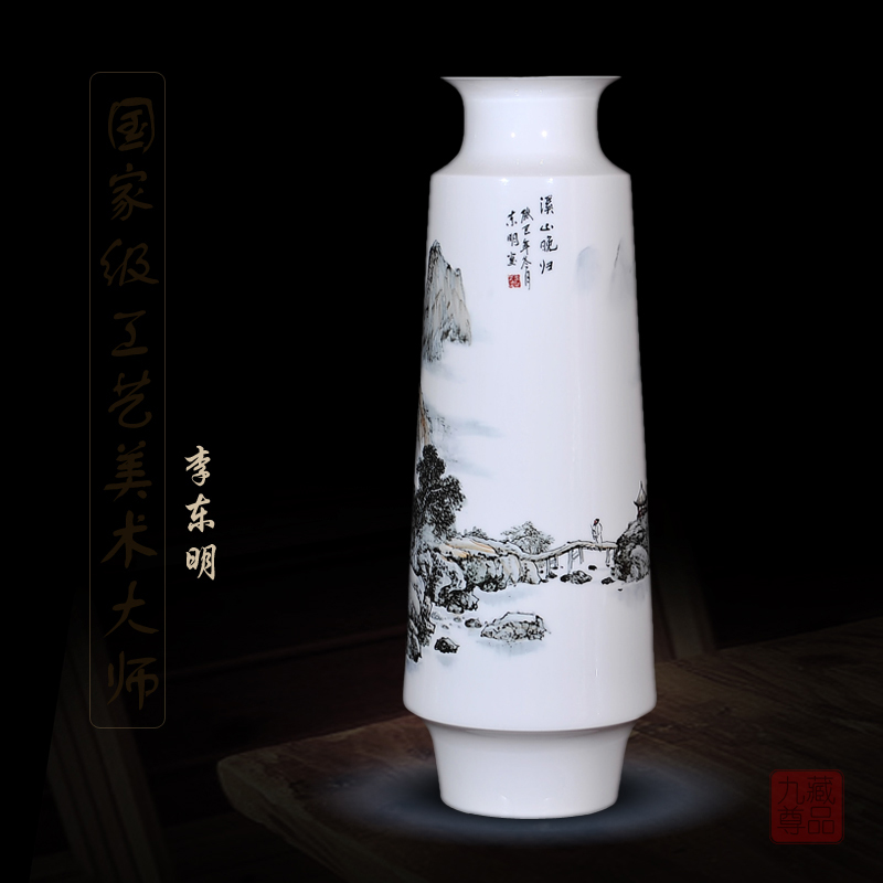 Jingdezhen ceramics dong - Ming li hand - made enamel vase khe sanh newest home decoration handicraft furnishing articles