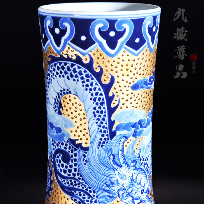 Jingdezhen ceramics antique hand - made with Jin Jiulong tree craft ornaments sitting room TV ark, furnishing articles