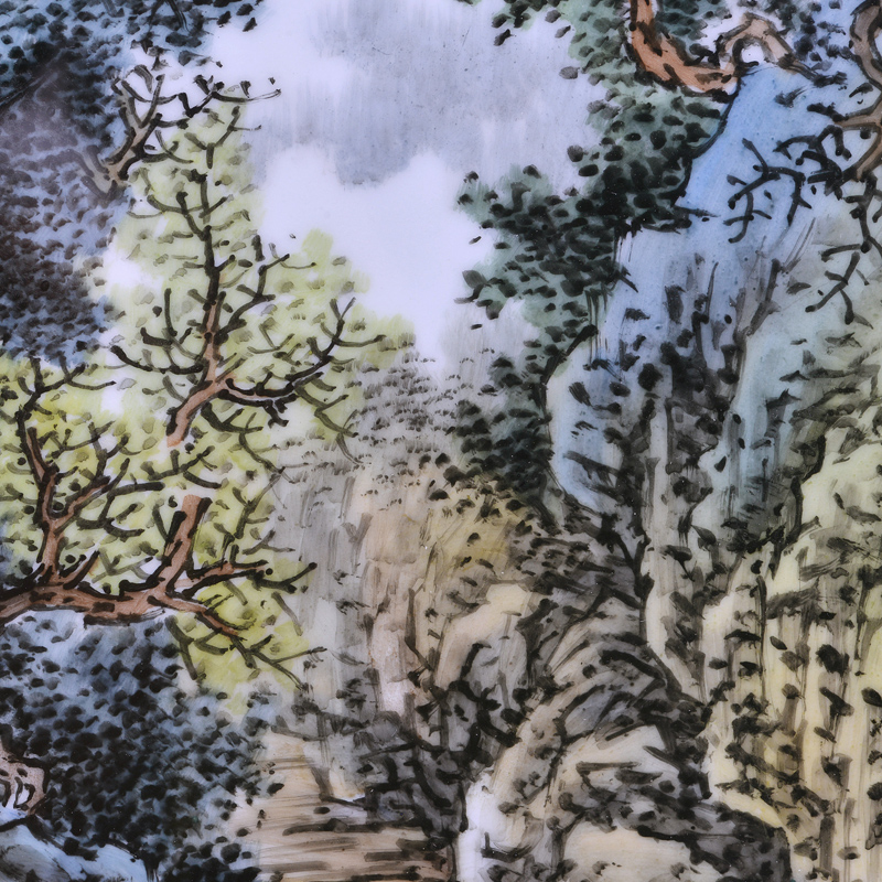 Jingdezhen ceramic dong - Ming li famous hand - made figure valley DE spring adornment porcelain plate paintings of Chinese style household decoration