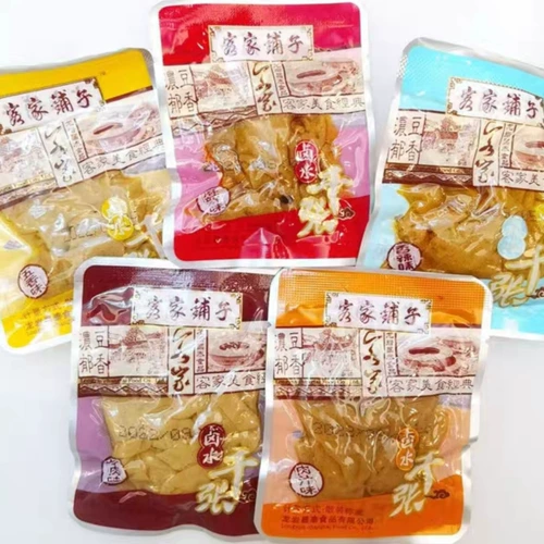 客家铺子 Рассол Сушеный тофу Цяньчжан, сушеный пряный быстрорастворимый тофу с пятью специями, сушеная закуска Фуцзянь Чантин, фирменная кожа тофу