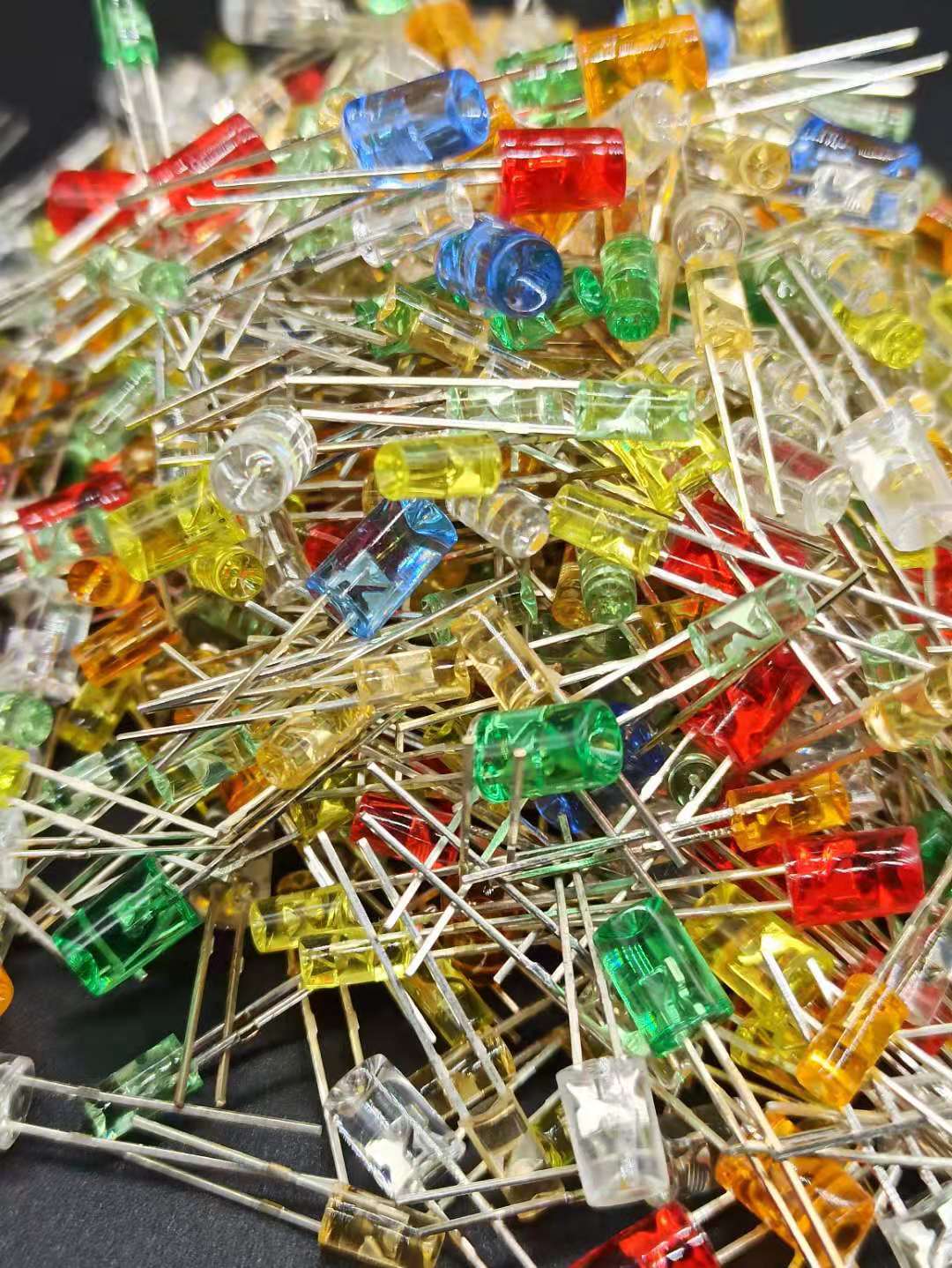 Mixed LED lamp beads copper feet high-quality light-emitting diodes red, yellow, blue, green, white, orange, purple, warm, white, 5mm, borderless, 3mm