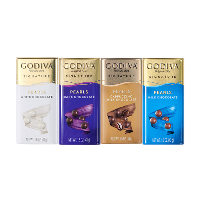 【立即抢购】GODIVA歌帝梵牛奶黑巧克力豆x6罐进口休闲儿童零食