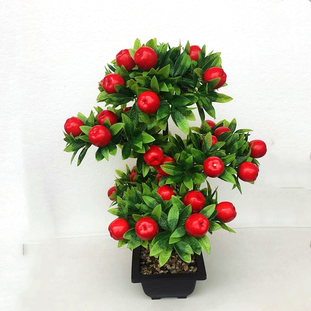 Mô phỏng Trái cây Nhựa Hoa giả Cây may mắn Shou Peach Buddha Flower Peach Peach Fruit Fruit Fake Fake Tree Orange - Hoa nhân tạo / Cây / Trái cây hoa giả treo tường