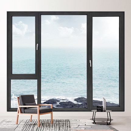 Canonical system broken bridge aluminum alloy doors and windows photosynthetic 811 custom anti-theft floor floor planic balcony panoramic window glass