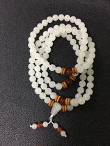 New Hetian jade white jade 6mm 108 pieces bracelet necklace free shipping