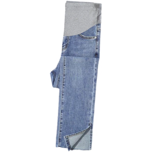 Штаны, весенние джинсы для беременных, осенние, свободный прямой крой, подходит для подростков