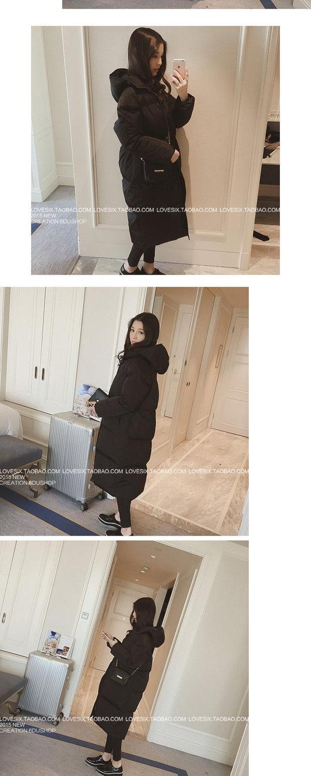 Áo chống mưa mùa hè cho nữ áo khoác cotton mùa đông Áo khoác cotton qua đầu gối oversize dịch vụ bánh mì đôi áo phao nữ mũ lông