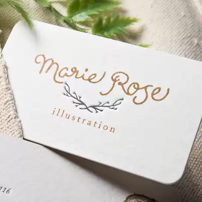 Imported thick cotton paper high-end business card production free design creative printing indentation personalized fillet customization
