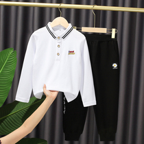 Boys long-sleeved suit autumn handsome 2020 new middle-aged children 12 years old boys autumn clothes childrens casual Korean version 15