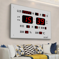 Large screen LED digital perpetual calendar electronic clock hanging clock living room idea mute electronic clock calendar clock luminous clock