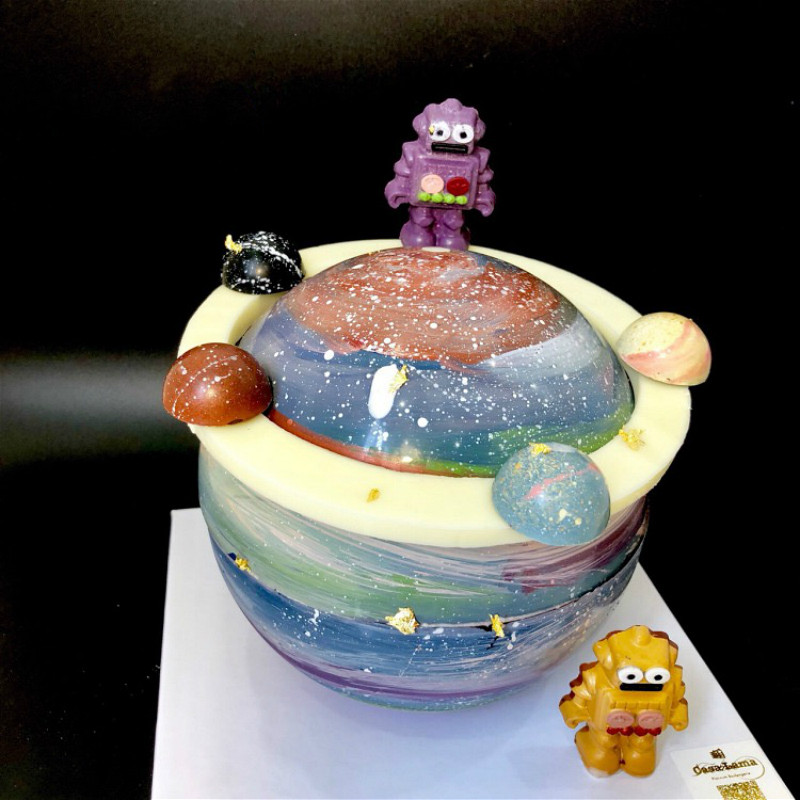 Bánh nướng 6 inch 8 inch hành tinh tròn bánh khuôn sô cô la mousse khuôn sao chủ đề hành tinh may mắn - Tự làm khuôn nướng khuôn bánh nhúng