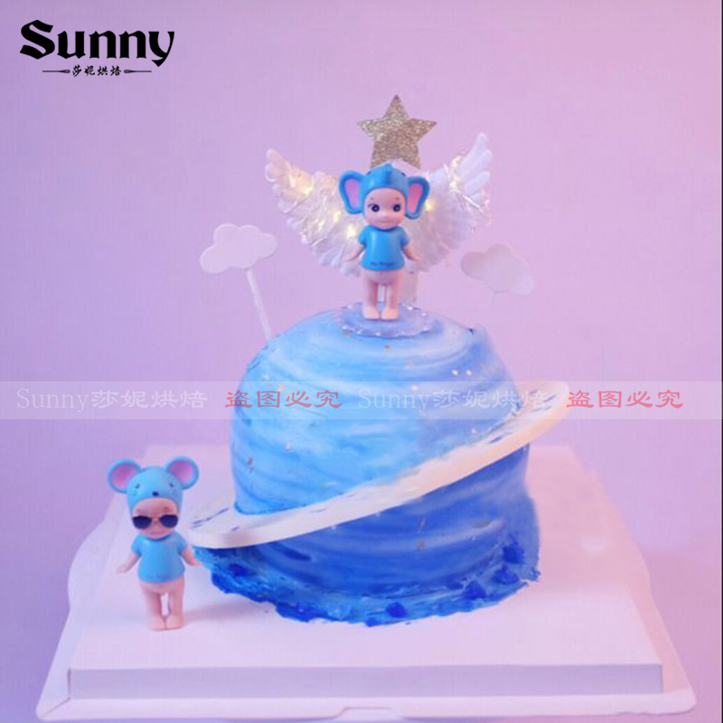 Bánh nướng 6 inch 8 inch hành tinh tròn bánh khuôn sô cô la mousse khuôn sao chủ đề hành tinh may mắn - Tự làm khuôn nướng khuôn bánh nhúng