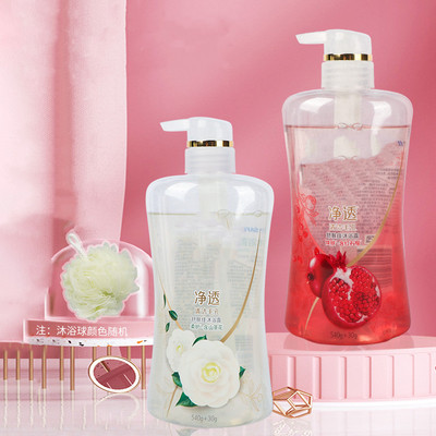 QLM-山茶花红石榴沐浴露啫喱泡泡沫男女持久留香沐浴露