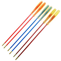 Single-headed diabolo pole 45 cm oblique hole threaded copper head solid fiberglass anti-slip sweat-absorbent handle bell