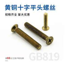 GB819 national standard copper cross countersunk head machine screw copper flat machine flat head screw shop hot sale M4 M5-10