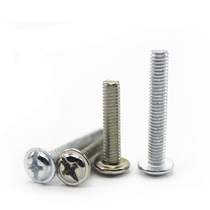 Round machine screw M4 cross round head screw product pan head Self-cushion machine tooth Bolt with meson nail