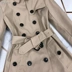 Phiên bản cao của phụ nữ châu Âu cổ điển Anh khí chất kiểu Hồng Kông áo khoác gió mỏng giữa dài hai ngực áo khoác - Trench Coat