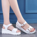2018 dép mới XL nữ mùa hè 41-43 bánh xốp dày đáy phẳng 42 chân béo hoang 33 cỡ nhỏ 31 32 giày dép juno Sandal