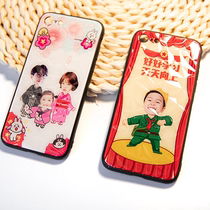 Mobile phone case protective cover anti-fall summer cute cartoon creative custom diy hair drawing custom diamond decorative shell