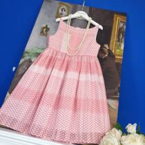  Diary of princess 2019 Summer Girls Dress Elegant Printed Skirt Girls Skirt One-piece collar