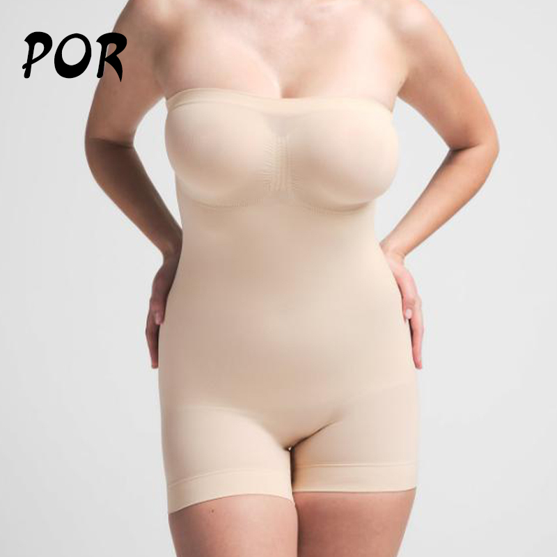 Shapewear Bodysuit for Women, Strapless, Tummy Control, Butt-Lifting, Skims Kardashian Seamless Shapewear
