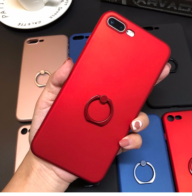Apple 7plus vỏ điện thoại di động mờ iphone7 với một vòng đeo 7p silicon chống rơi 8p bảo vệ mềm mại - Nhẫn nhẫn cầu hôn pnj