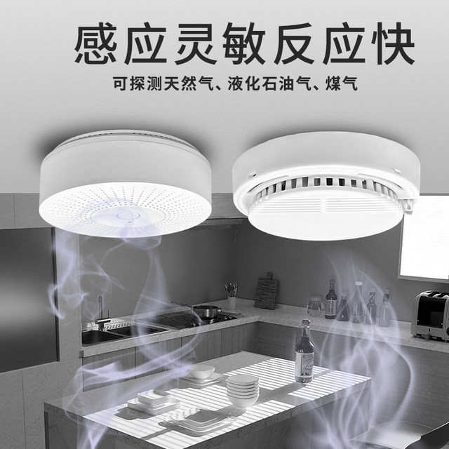 Gas Alarm Home Kitchen Ceiling 12V Wired Networking Sg-2008 Natural Gas Methane Leak Detector