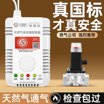 Natural Gas Leak Alarm Home Commercial Natural Gas Leakage Automatic Gas Cut Solenoid Valve Emergency Safety Valve Protection