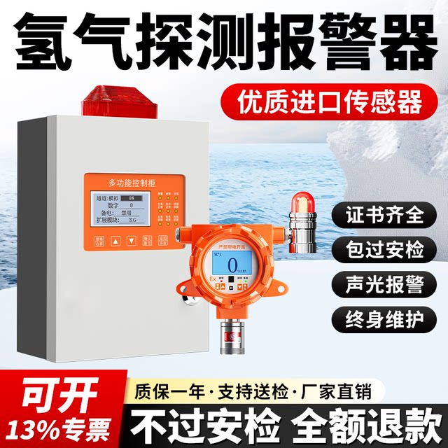Hydrogen Detection Alarm, Industrial Explosion-Proof Charging Station, Warehouse Laboratory H2 Concentration Combustible Gas Detector