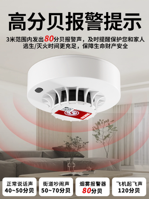Smoke Alarm Fire Smoke Sensor Commercial Fire Detection Independent Smoke Detector Home Kitchen Smoke Alarm