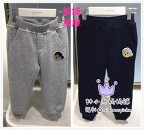  Spot 20 winter new TW bear boys  clothing childrens casual plus velvet sweatpants TKTM94T01K TM94T01K