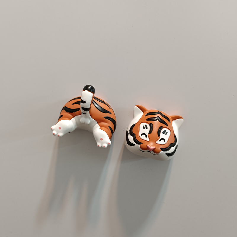 2022 New Year Tiger Year Three-dimensional Small Tiger Pattern Fridge Sticker Magnet Home Decoration Magnet Message Photo Post