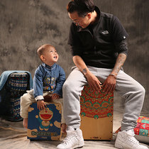 Nine girls African drum box drum Kahong drum playing Children beginner sitting drum Mini tambourine beat box Percussion instruments