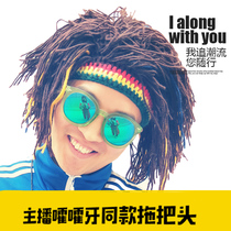 Jamaican hat creative funny crazy mens and womens wigs Handmade wool hat Mop head dirty braided Reggae