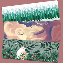 Mouse Pad Cute Cartoon Oversized Computer Desk Mat for men and women Students Notebook Computer Mouse Mouse bookbinding Lock Side Cushion